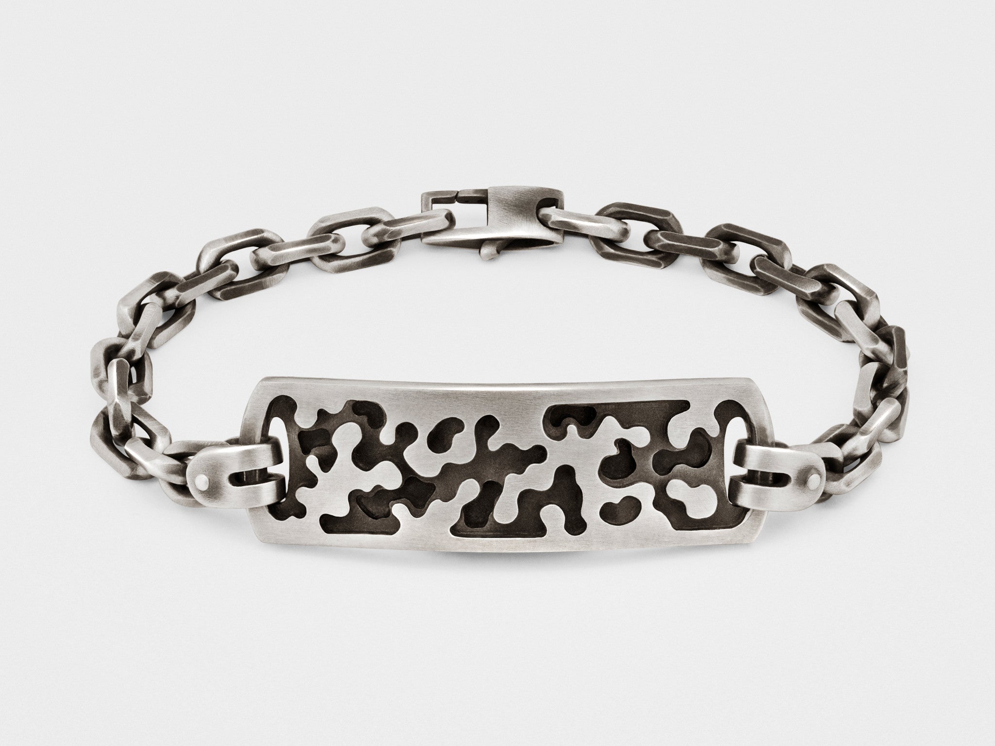 Camouflage ID Bracelet in Silver