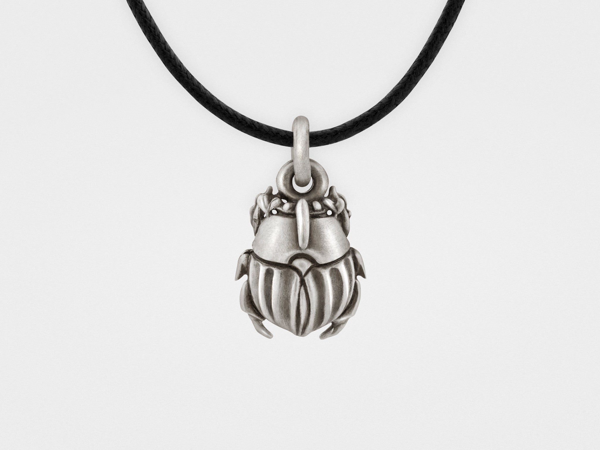 Scarab Beetle Pendant in Silver