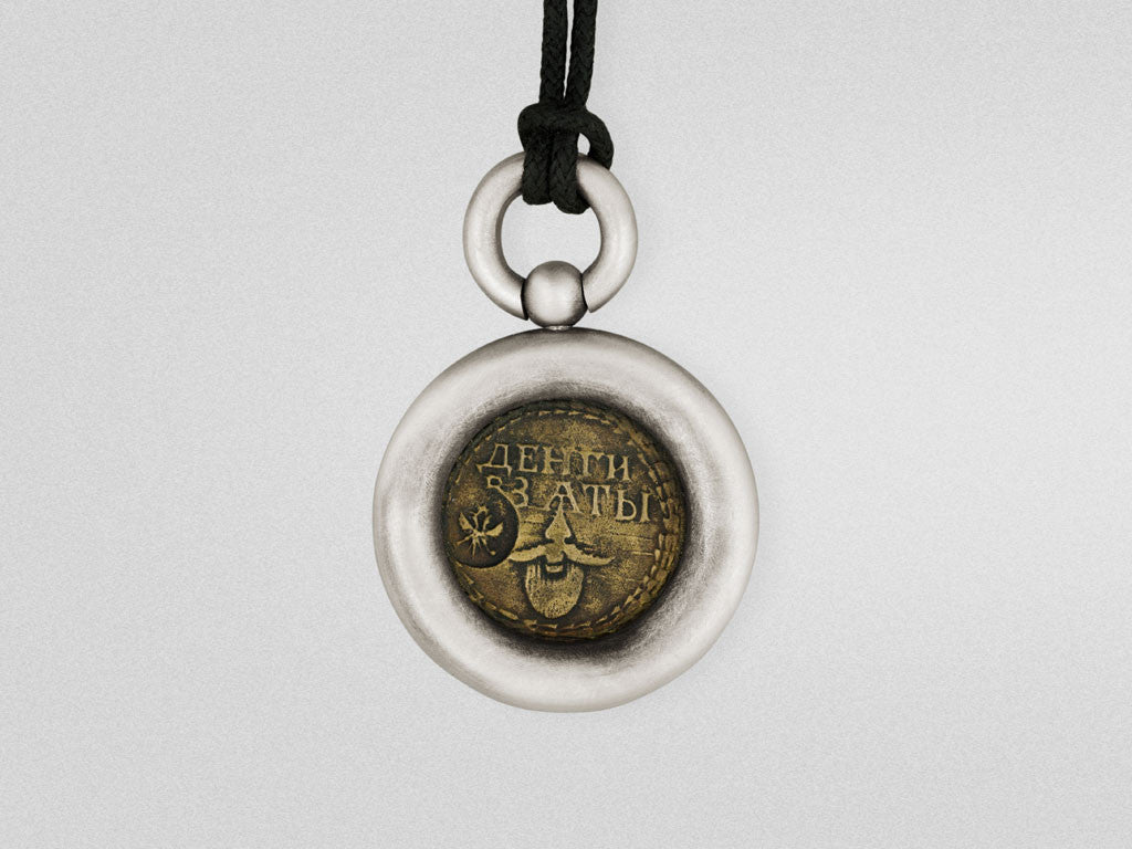 Russian Beard Tax Token Pendant in Silver and Bronze