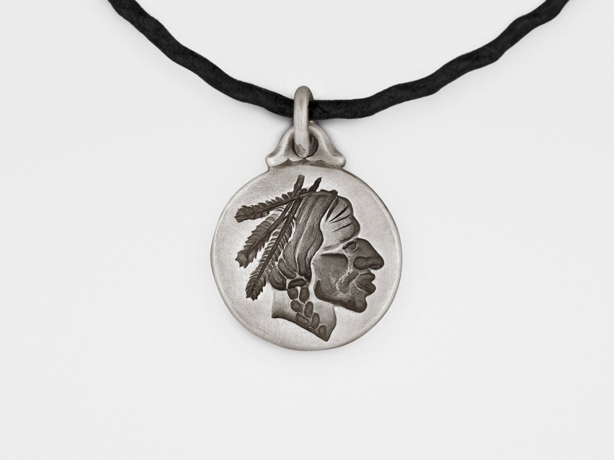 Native American Chief Pendant in Silver